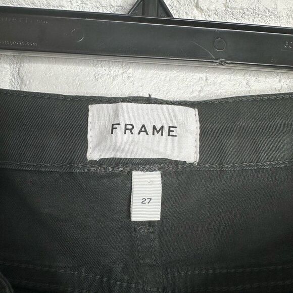 FRAME Cropped Tapered High Waisted Black Jeans size 27 - Picture 8 of 9